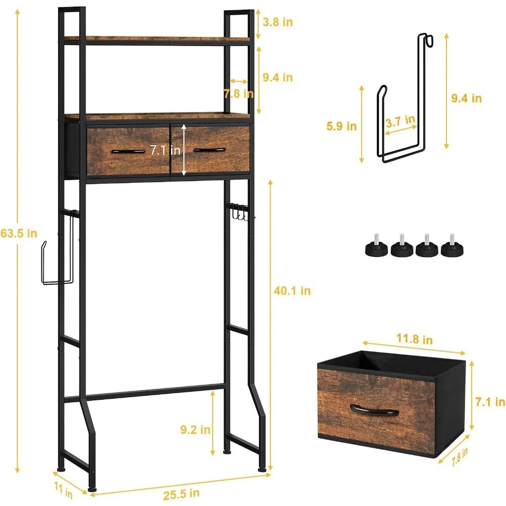 Modern Industrial Style Freestanding Space Saver
